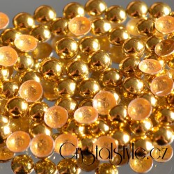 Sada hot-fix perel barva GOLD - 2 mm, 3 mm, 4 mm, 5 mm