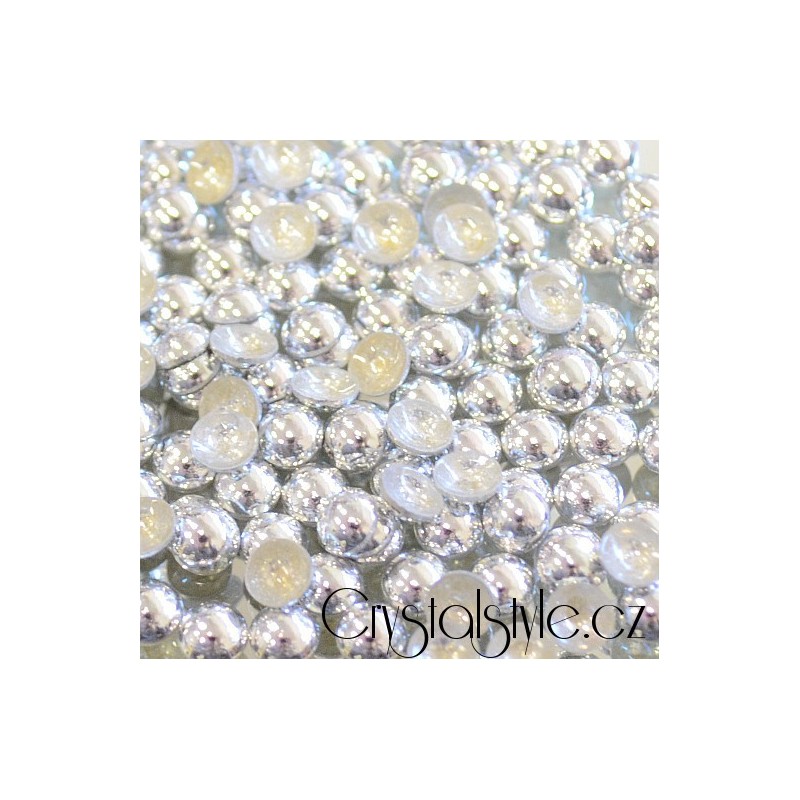 Hot-fix kamínky perly barva STŘÍBRNÁ 3 mm