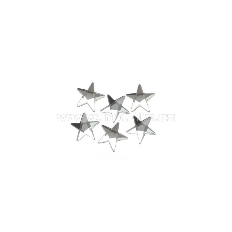 Skleněné hot-fix hvězdy 10 × 10 mm barva 101 Crystal