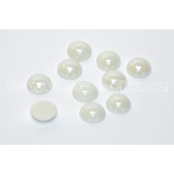 Hot-fix kamínky perly barva KRÉMOVĚ BÍLÁ 8 mm