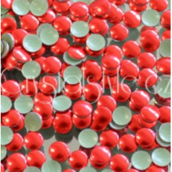 Sada hot-fix kovových kamínků 32 Červená - vel. 2 mm, 3 mm, 4 mm, 5 mm