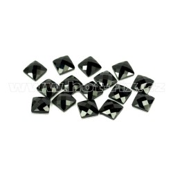 Epoxy hot-fix kameny čtverce černé 7 x 7 mm
