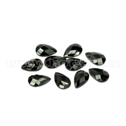 Epoxy hot-fix kameny slza barva černá 8 x 13 mm