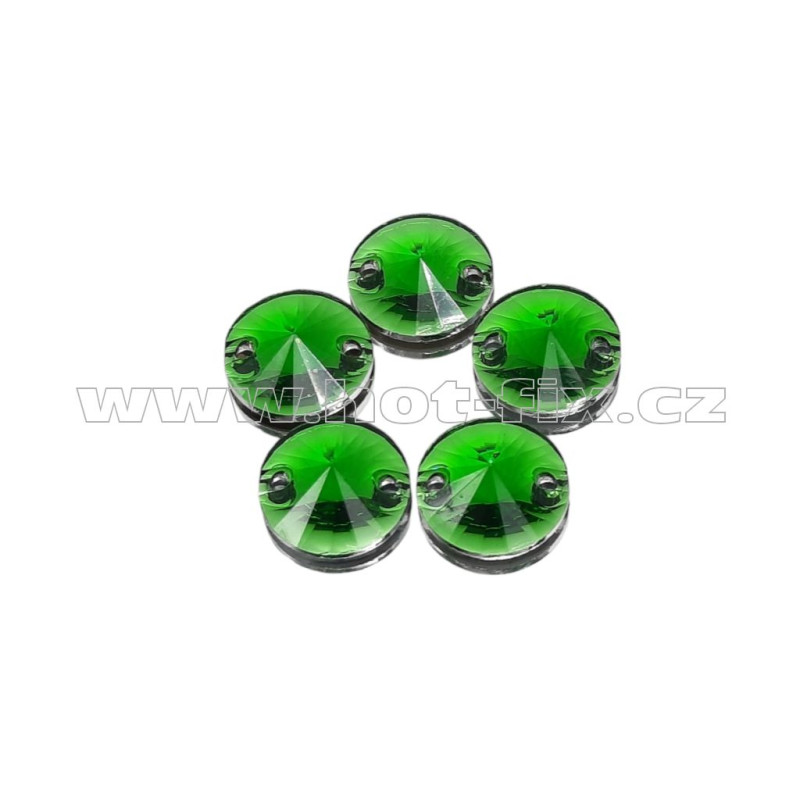 Epoxy našívací kámen kulatý barva Emerald světlý 10 mm