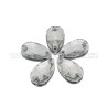 Epoxy našívací kámen slza barva Crystal 10,5 x 18 mm