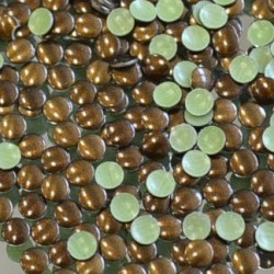 Kovové hot-fix kamínky barva HNĚDÁ TMAVÁ průměr 3 mm