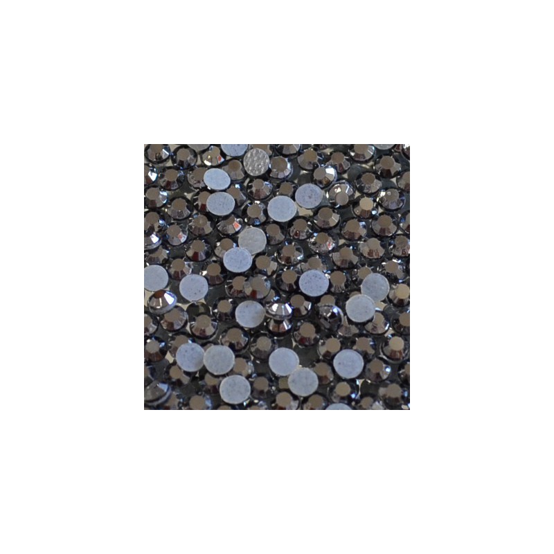 Skleněné hot-fix kamínky barva Jet hematite velikost SS16